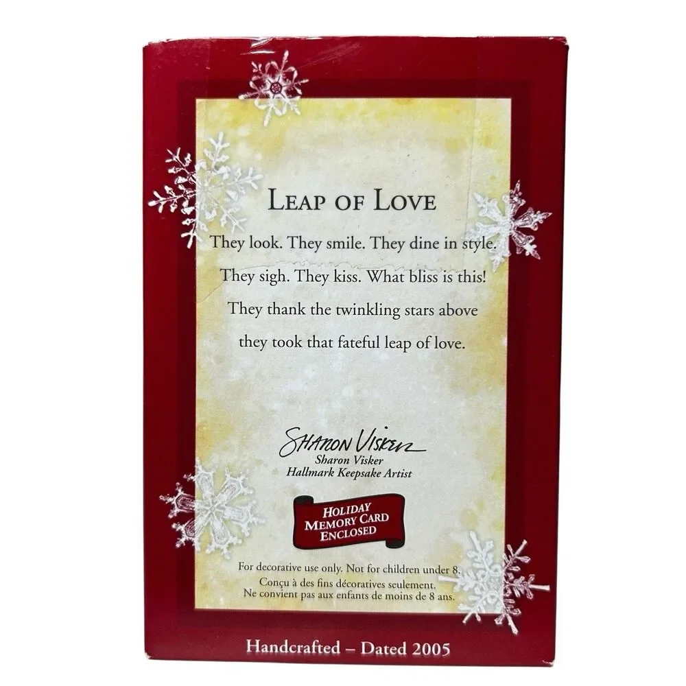 Hallmark Keepsake Ornament 2005 Leap of Love Frogs on Lilly Pad with Cat Tails